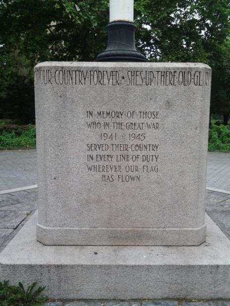 GREENPOINT WORLD WAR II MEMORIAL FLAG POLE BASE