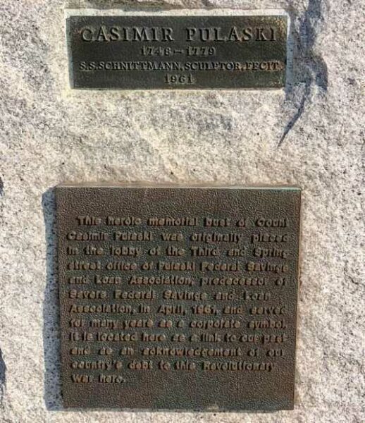 COUNT CASIMIR PULASKI REVOLUTIONARY WAR MEMORIAL PLAQUES