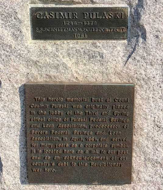 COUNT CASIMIR PULASKI REVOLUTIONARY WAR MEMORIAL PLAQUES