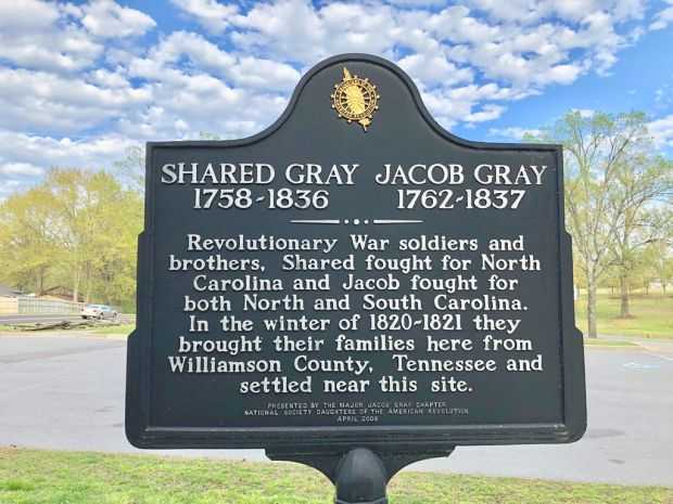 SHARED GRAY JACOB GRAY REVOLUTIONARY WAR MEMORIAL MARKER