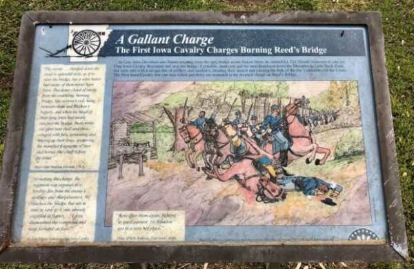 A GALLANT CHARGE WAR MEMORIAL PLAQUE