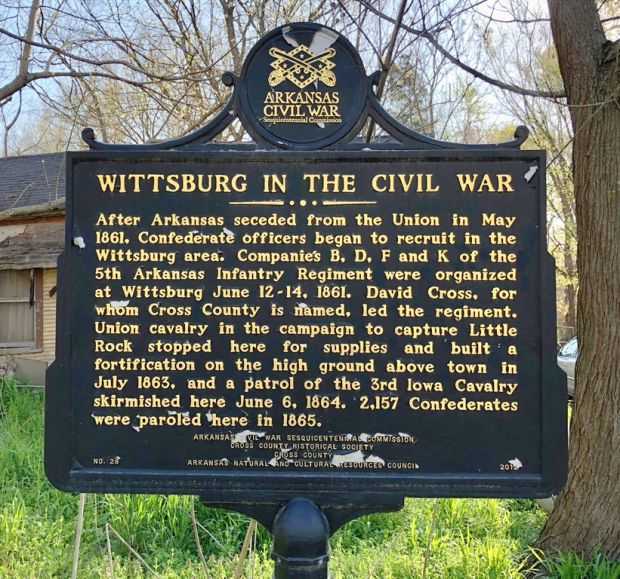 WITTSBURG IN THE CIVIL WAR MEMORIAL MARKER