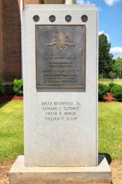 MARION MILITARY INSTITUTE ALUMNI KOREAN WAR MEMORIAL