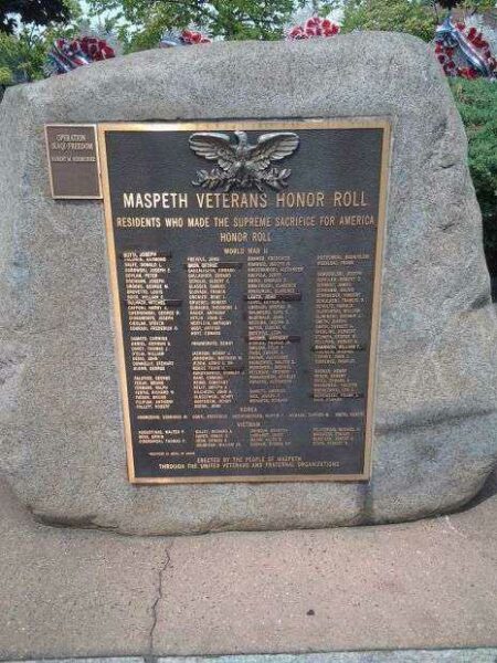 MASPETH VETERANS HONOR ROLL MEMORIAL