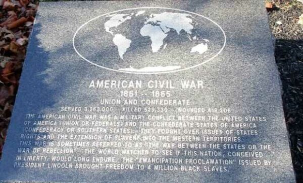 BEAVERCREEK AMERICAN CIVIL WAR MEMORIAL TABLET