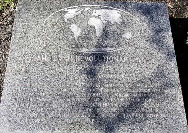 BEAVERCREEK AMERICAN REVOLUTIONARY WAR MEMORIAL TABLET