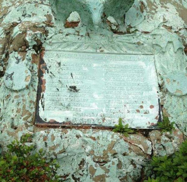 EASTPORT WORLD WAR I MEMORIAL PLAQUE