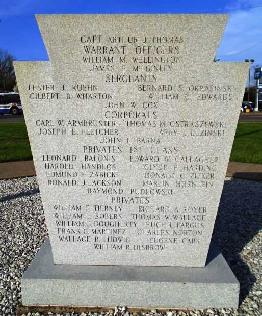 109TH FIELD ARTILLERY BATTALION MEMORIAL BACK