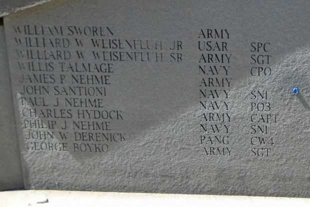 TAYLOR VETERANS MEMORIAL HONOR ROLL STONE J