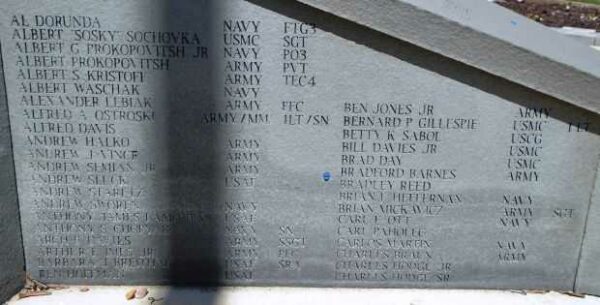 TAYLOR VETERANS MEMORIAL HONOR ROLL STONE I