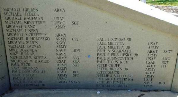 TAYLOR VETERANS MEMORIAL HONOR ROLL STONE D