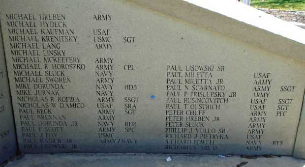 TAYLOR VETERANS MEMORIAL HONOR ROLL STONE D