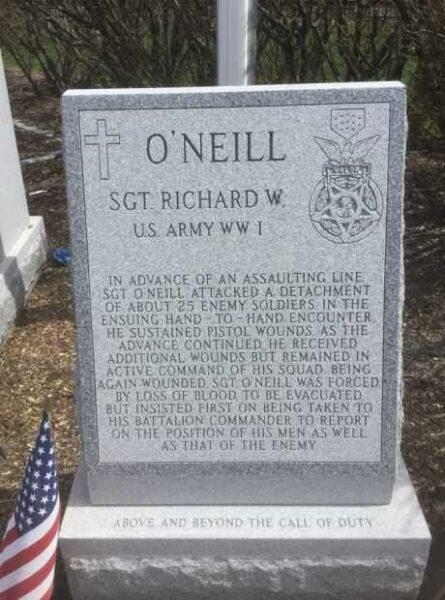 O’NEILL SGT. RICHARD W. MEDAL OF HONOR WAR MEMORIAL
