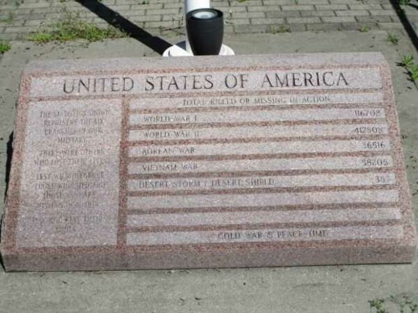 ARCADIA WAR MEMORIAL TABLET A