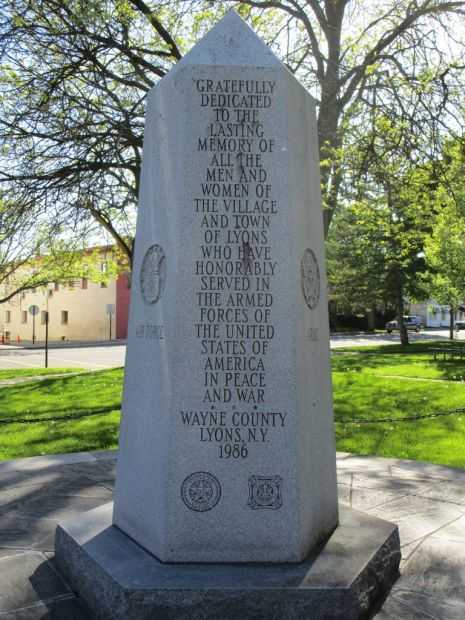 TOWN OF LYONS VETERANS MEMORIAL CLOSE-UP