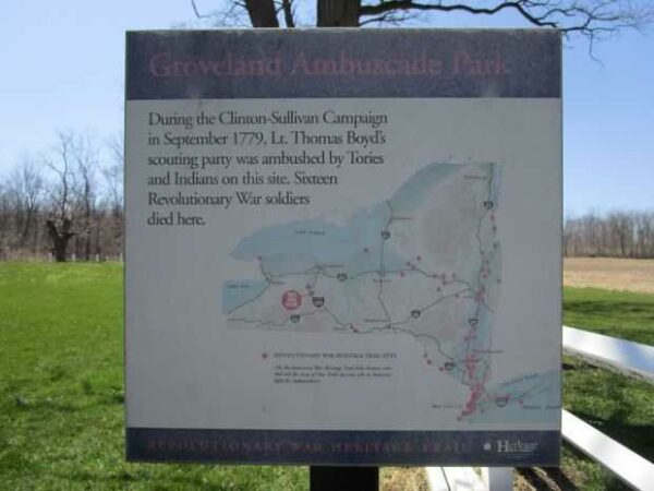 GROVELAND AMBUSCADE PARK MEMORIAL PLAQUE