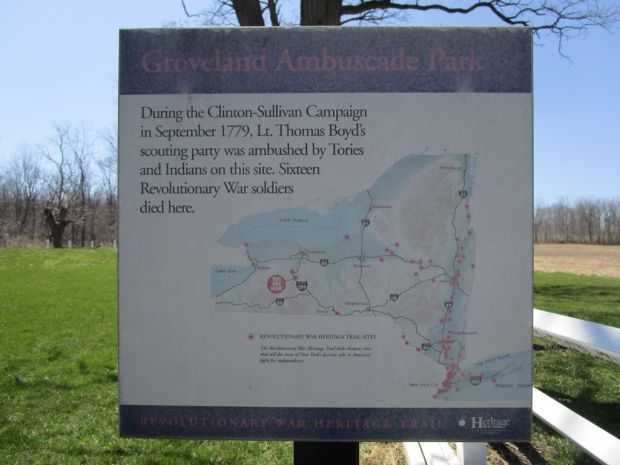 GROVELAND AMBUSCADE PARK MEMORIAL PLAQUE