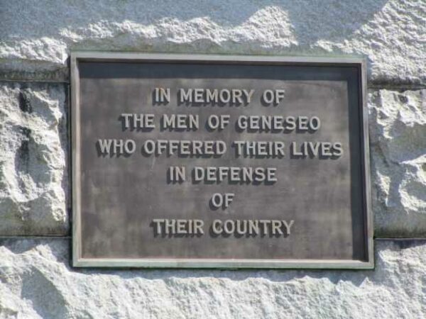 GENESEO CIVIL WAR MEMORIAL PLAQUE