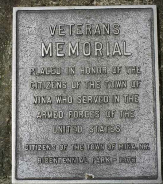 TOWN OF MINIA VETERANS MEMORIAL PLAQUE