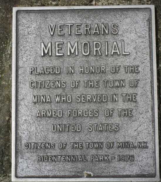 TOWN OF MINIA VETERANS MEMORIAL PLAQUE