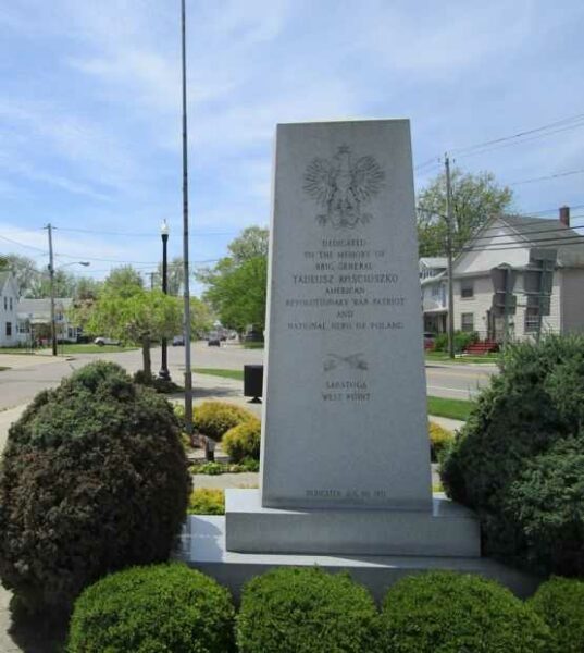 DUNKIRK TRADEUSZ KOSCIUSZKO REVOLUTIONARY WAR MEMORIAL BACK