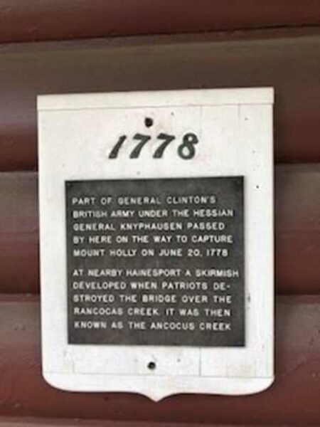 1778 REVOLUTIONARY WAR MEMORIAL PLAQUE