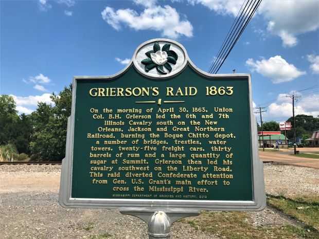 GRIERSON’S RAID 1863 WAR MEMORIAL MARKER