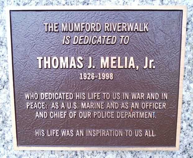 THOMAS J. MELIA, JR. MEMORIAL RIVER WALK PLAQUE