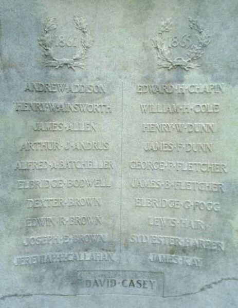 NORTHBRIDGE CIVIL WAR MEMORIAL STONE B