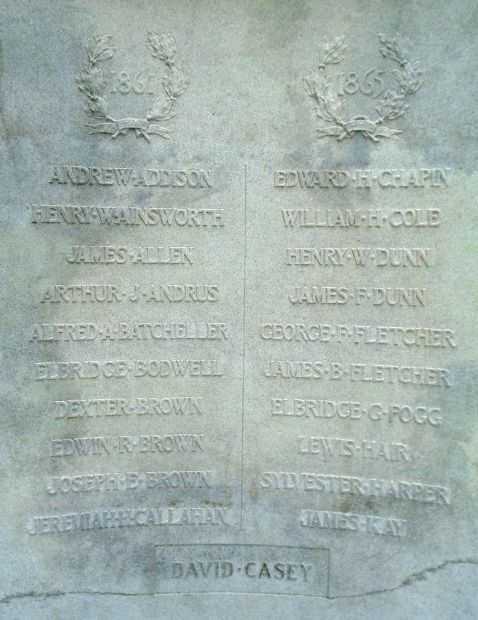 NORTHBRIDGE CIVIL WAR MEMORIAL STONE B