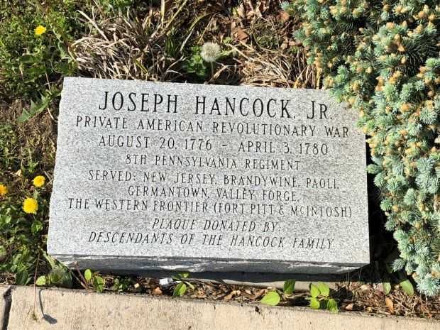 JOSEPH HANCOCK, JR. REVOLUTIONARY WAR MEMORIAL