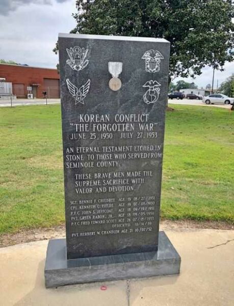 SEMINOLE COUNTY KOREAN WAR MEMORIAL