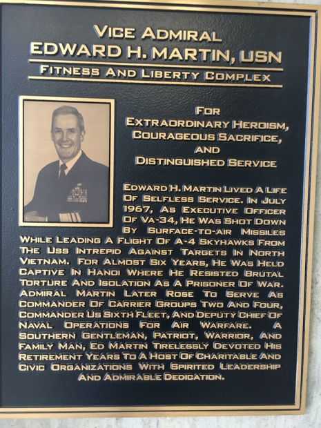 VICE ADMIRAL EDWARD H. MARTIN WAR MEMORIAL PLAQUE