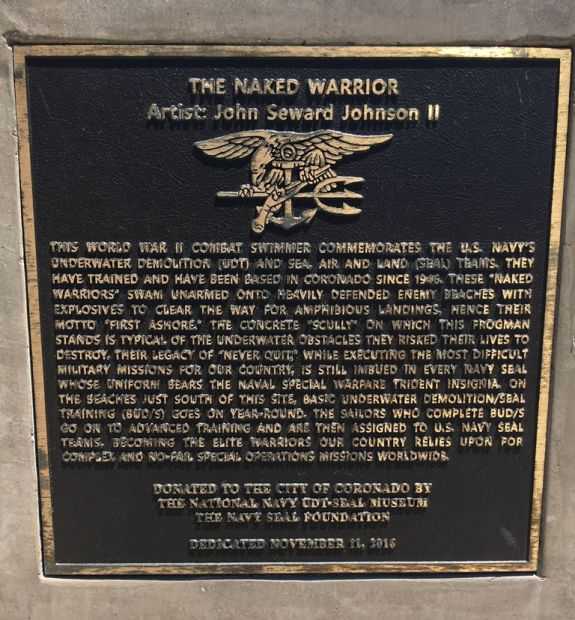 THE NAKED WARRIOR MEMORIAL PLAQUE