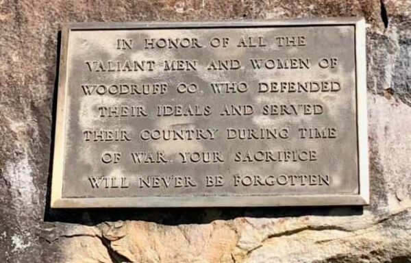 WOODRUFF COUNTY WAR MEMORIAL PLAQUE