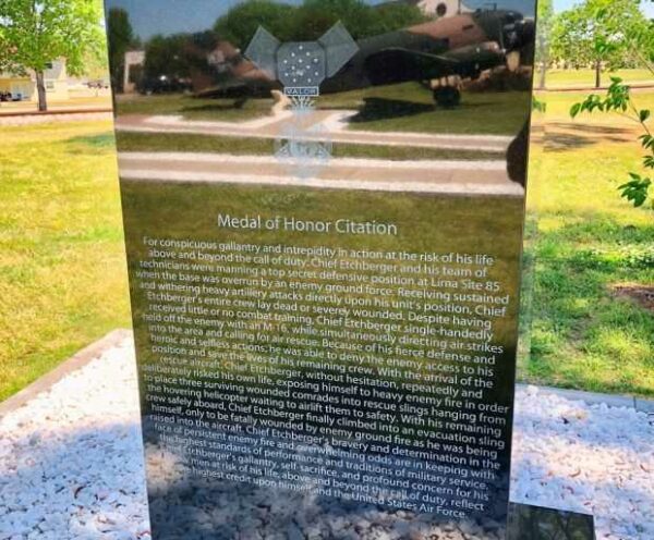 COMBAT SKYSPOT MEMORIAL STONE SIDE B