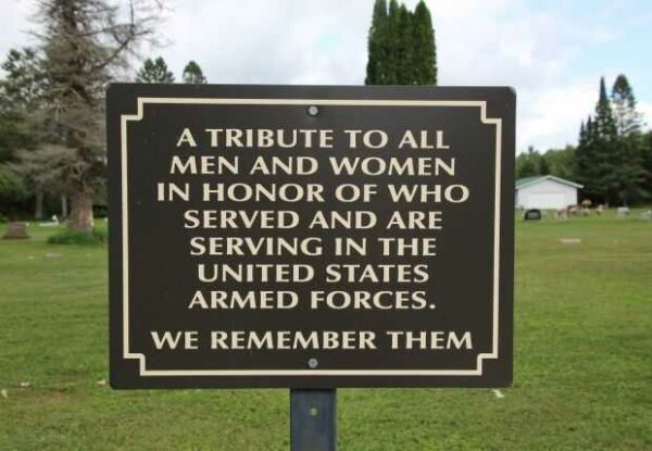 COUDERAY VETERANS MEMORIAL PLAQUE