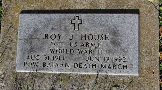 ROY J HOUSE MEMORIAL CEMETERY STONE