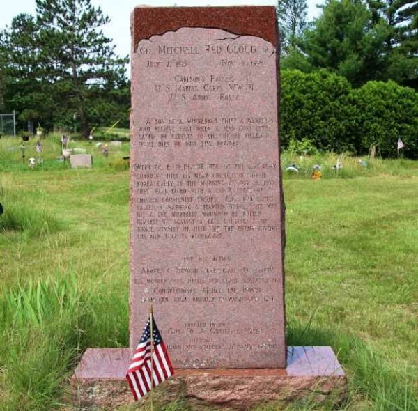 CPL. MITCHELL RED CLOUD MEDAL OF HONOR MEMORIAL GRAVE STONE