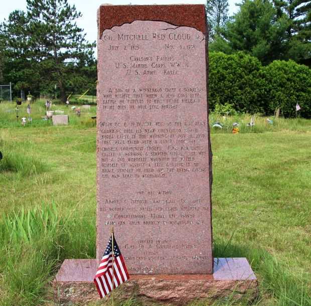 CPL. MITCHELL RED CLOUD MEDAL OF HONOR MEMORIAL GRAVE STONE