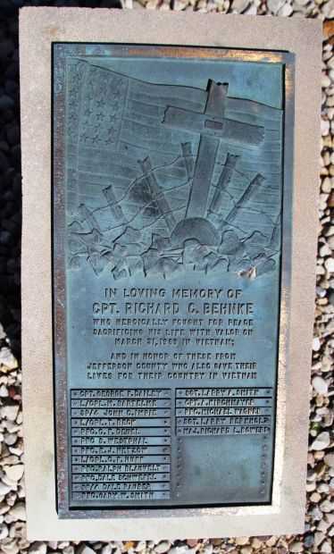 CPT. RICHARD G. BEHNKE AND JEFFERSON COUNTY VIETNAM WAR MEMORIAL PLAQUE