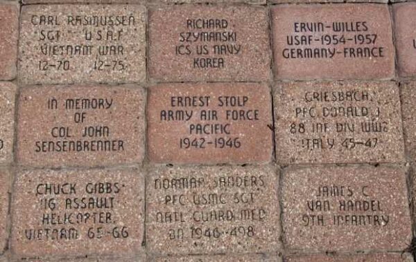 MENASHA’S ISLE OF VALOR MEMORIAL BRICKS D