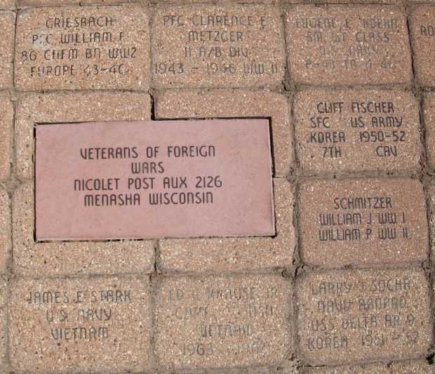 MENASHA’S ISLE OF VALOR MEMORIAL BRICKS C