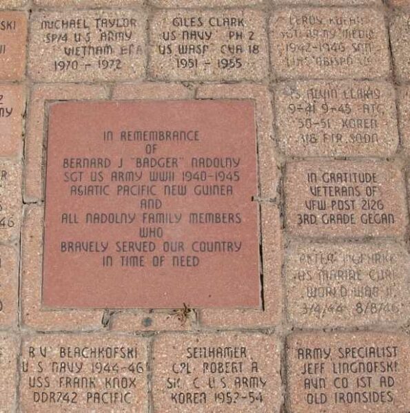 MENASHA’S ISLE OF VALOR MEMORIAL BRICKS B