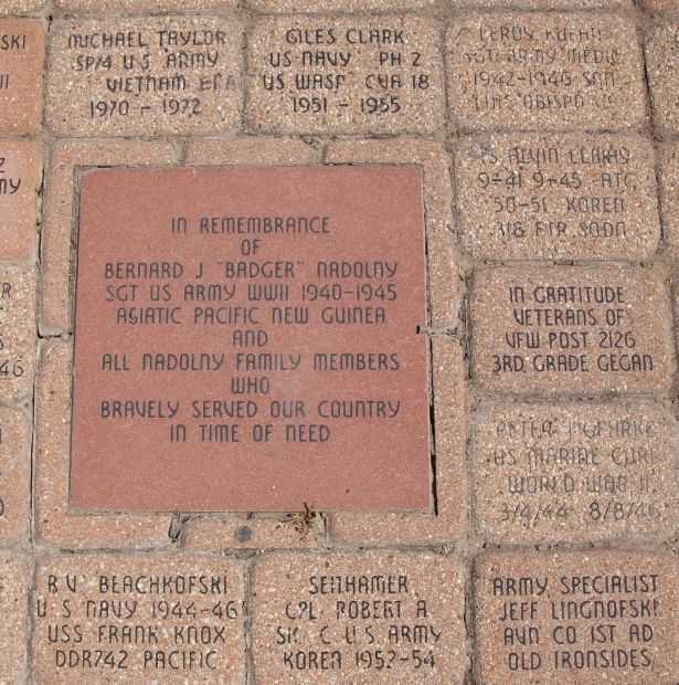 MENASHA’S ISLE OF VALOR MEMORIAL BRICKS B