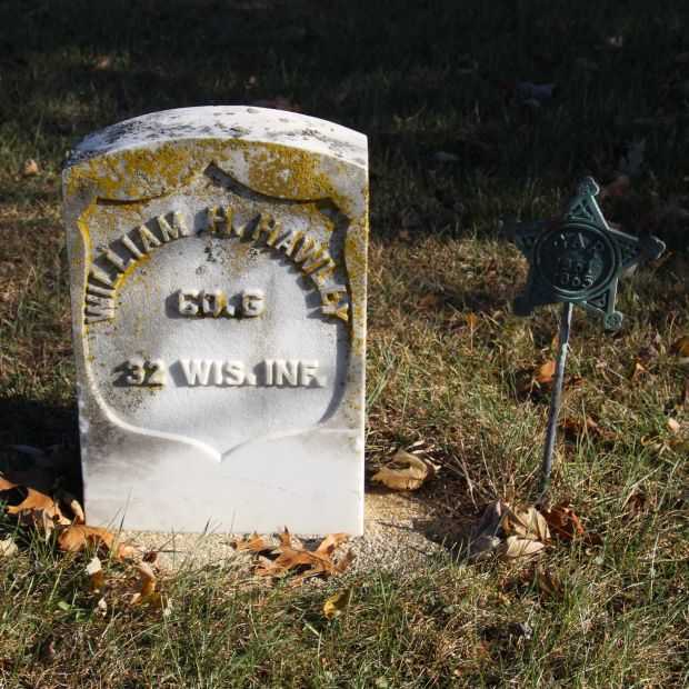WILLIAM H. HAWLEY MEMORIAL CEMETERY STONE