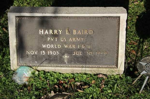 HARRY L BAIRD MEMORIAL CEMETERY STONE