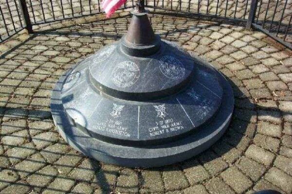 MUSKINGUM COUNTY MEDAL OF HONOR MEMORIAL FLAG POLE BASE
