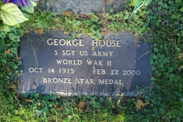 GEORGE HOUSE MEMORIAL CEMETERY STONE
