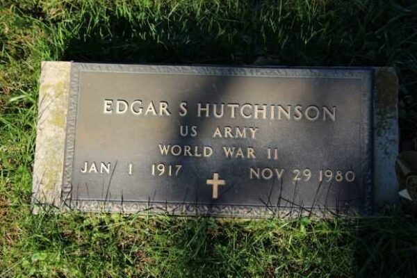 EDGAR S HUTCHINSON MEMORIAL CEMETERY STONE
